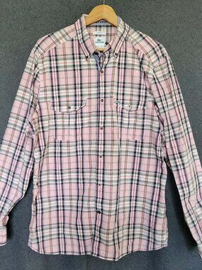 Lacoste Plaid Flap Pocket Button Up Shirt Alligator Logo Western Preppy Men’s 42